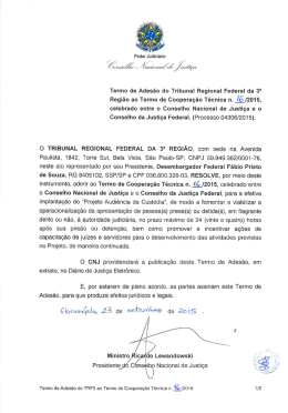 Termo de Ades&atilde;o do Tribunal Regional Federal da 3a Regi&atilde;o