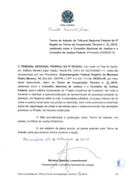 Termo de Ades&atilde;o do Tribunal Regional Federal da Sa