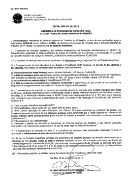 N&deg; 16/2015 - Tribunal Regional do Trabalho 13&ordf; Regi&atilde;o