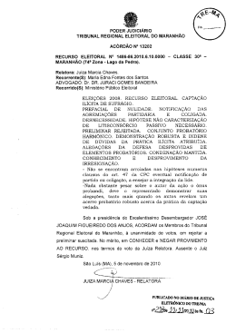 PODER UoiciARio ~ TRIBUNAL REGIONAL ELEITORAL DO