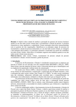uso das redes sociais virtuais no processo de recrutamento