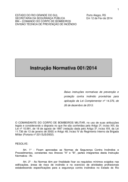 Instru&ccedil;&atilde;o Normativa 001/2014
