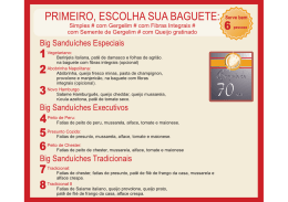 PRIMEIRO, ESCOLHA SUA BAGUETE: 6 f