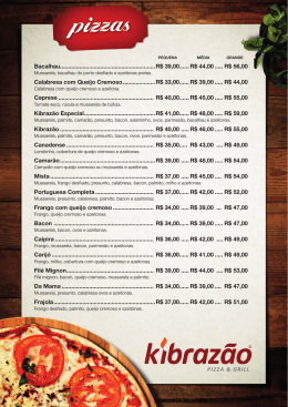 Veja card&aacute;pio completo