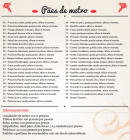 Confira nossa lista de pães de metro