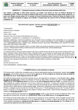 QUEST&Atilde;O N&ordm; 1 &ndash; Tramita&ccedil;&atilde;o Processual no &acirc;mbito