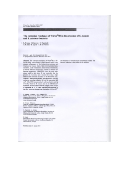 The corrosion resistance of WironQSS in the presence of S. mutans