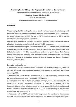1 Searching for Novel Diagnostic-Prognostic Biomarkers in Gastric