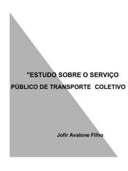 estudo sobre o servi&ccedil;o p&uacute;blico de transporte coletivo de