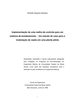 Implementa&ccedil;&atilde;o de uma malha de controle para um