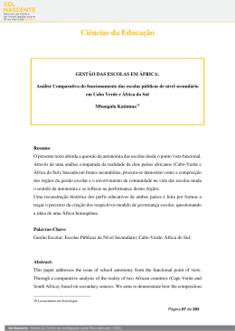Gest&atilde;o das Escolas em Africa