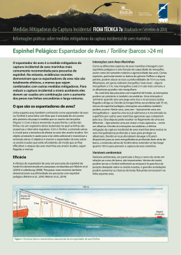 Espinhel Pel&aacute;gico: Espantador de Aves / Toriline(barcos >24 m)