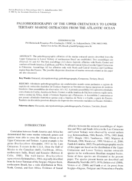paleobiogeography of the upper cretaceous to lower tertiary marine