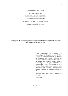 Desastre da Copa do MUndo - Universidade Cat&oacute;lica de Bras&iacute;lia