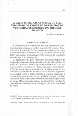 a bacia do karoo na africa do sul, uma vis.ao da evoluqao das