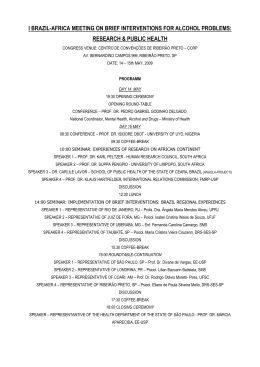 i brazil-africa meeting on brief interventions for alcohol