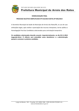 - Prefeitura Municipal de Arroio dos Ratos