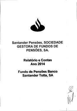 Fundo de Pensões do Banco Santander Totta 2014 pdf