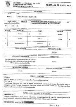 ENG232 - Equipamentos Industriais