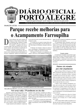 DI&Aacute;RIO OFICIAL Parque recebe melhorias para o