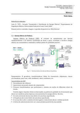 Gera&ccedil;&atilde;o, Transmiss&atilde;o e Distribui&ccedil;&atilde;o de Energia El&eacute;trica