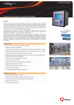 Protec&ccedil;&atilde;o e Controlo de Sub-Transmiss&atilde;o e Distribui&ccedil;&atilde;o