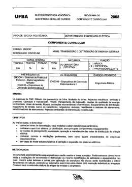 ENGC47 - Transmiss&atilde;o e Distribui&ccedil;&atilde;o de Energia El&eacute;trica