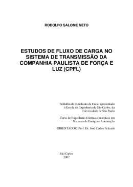 estudos de fluxo de carga no sistema de transmiss&atilde;o da companhia