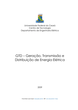 GTD &ndash; Gera&ccedil;&atilde;o, Transmiss&atilde;o e Distribui&ccedil;&atilde;o de Energia El&eacute;trica