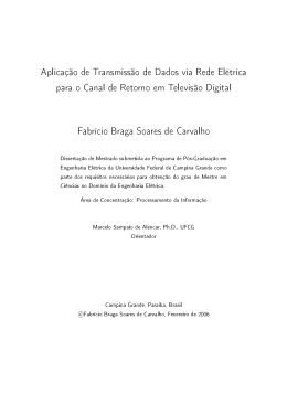 Aplica&ccedil;&atilde;o de Transmiss&atilde;o de Dados via Rede El&eacute;trica para