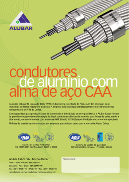Cabos CAA - Condutores de Alumínio com Alma de Aço