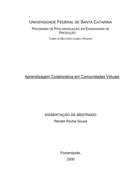 Aprendizagem Colaborativa em Comunidades Virtuais