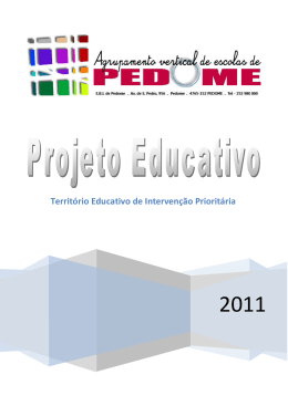 projecto educativo - Agrupamento de Pedome