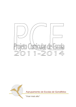 Projeto Curricular de Escola - Agrupamento de Escolas de Gondifelos