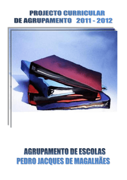 Projecto Curricular de Agrupamento