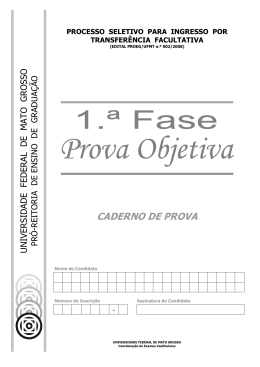 CADERNO DE PROVA