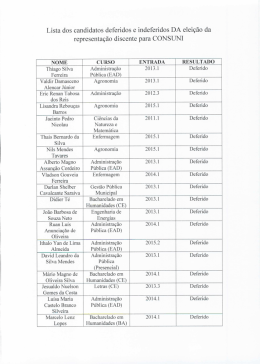 Resultado parcial de candidaturas