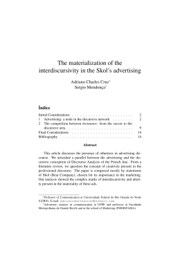The materialization of the interdiscursivity in the Skol`s
