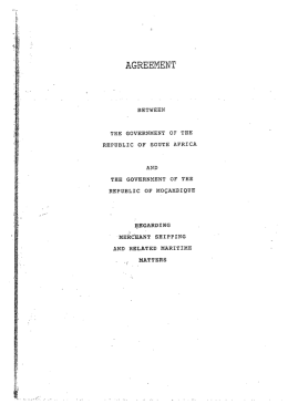 Mozambique Mechant Shipping and Related Maritime Matters