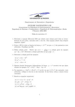 ANALISE MATEMATICA III - Centro de Ci&ecirc;ncias Exactas e
