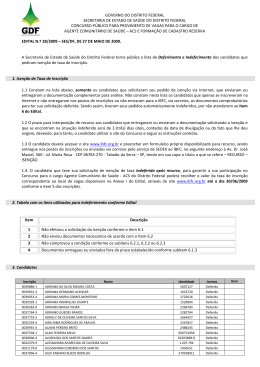 Homologa&ccedil;&atilde;o dos Pedidos de Isen&ccedil;&atilde;o