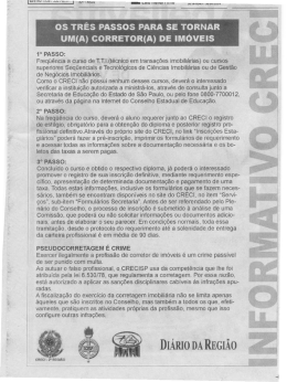 I &ldquo; os TR&Ecirc;s PAssos PARA sE TORNAR