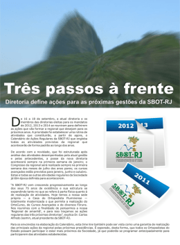Três passos à frente - SBOT-RJ