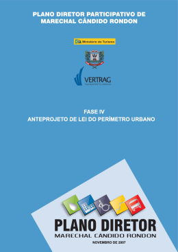 PLANO DIRETOR - Prefeitura de Marechal Cândido Rondon