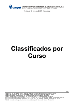 Vestibular de Inverno 2008/2 - Presencial