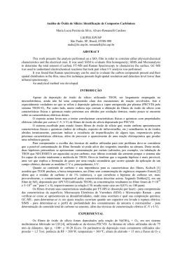 An&aacute;lise do &Oacute;xido de Sil&iacute;cio: Identifica&ccedil;&atilde;o de Compostos