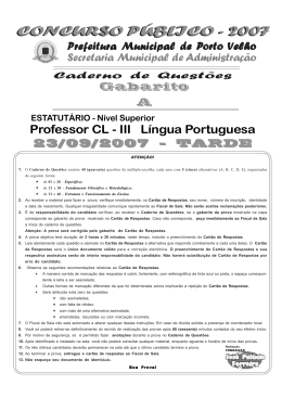 Professor CL-III L&iacute;ngua Portuguesa Gab A.pmd