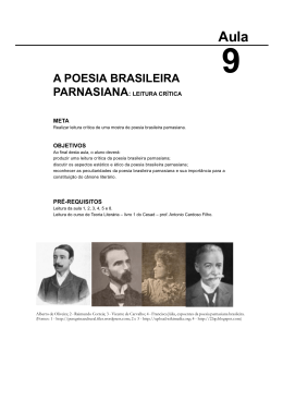 a poesia brasileira parnasiana: leitura crítica