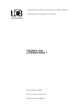 Teoria da Literatura I.p65 - Universidade Castelo Branco