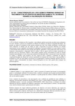 ESTUDO - LODO DA INDUST QU&Iacute;MICA
